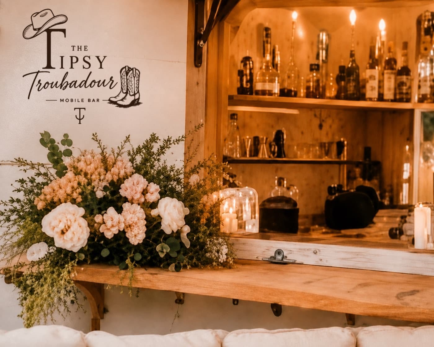 The Tipsy Troubadour ready to serve guests